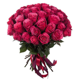 Букет розовых роз Черри 51 шт