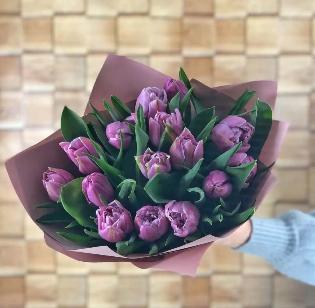 Букет пионовидных тюльпанов